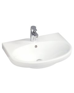 Praustuvas GUSTAVSBERG Nautic 560x430mm, be angos maišytuvui, tvirtinamas varžtais arba laikikliais