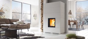 Plieninis židinio ugniakuras SCHMID LINA 4557 S (530 x 1215 x 500); 3,4-7,8kW