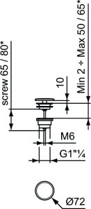 Dangtelis dugno vožtuvo Ideal Standard, keraminis, baltas