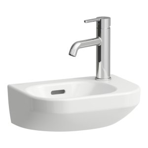 Mažas praustuvas Laufen LUA 360x250x120 mm, su 1 anga maišytuvui dešinėje