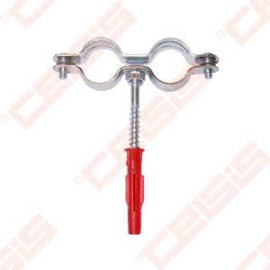 Dvigubas metalinis vamzdžio laikiklis 3/4" (26-28)