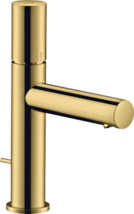 Praustuvo maišytuvas AXOR Uno zero handle 110, su svirtiniu (pop-up) dugno vožtuvu, poliruoto aukso spalvos (Polished Gold Optic)