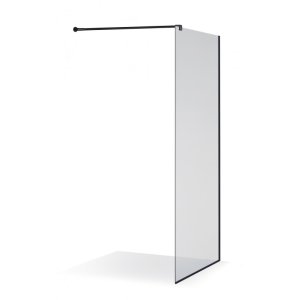 Dušo sienelė Brasta Glass DIJA 995-1001x2000 pilkas stiklas, juodos sp. profilis