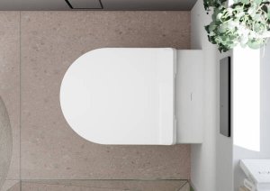 Pakabinamo WC unitazo Hansgrohe EluPura S, su AquaHelix Flush nuplovimu, SmartClean danga ir dangčio su SoftClose+QuickRelease komplektas  