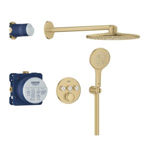 Potinkinis dušo komplektas Grohe Smartcontrol su apvalia galva 310 3 funkcijų 2 srovių matinės aukso spalvos
