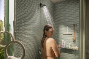 Kabliukas Hansgrohe AddStoris, juodos matinės spalvos