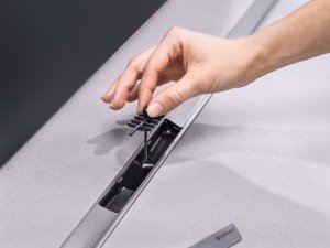 Dušo latako grotelės Geberit CleanLine50, 130 cm, šveistas nerūdijantis plienas