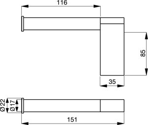 Laikiklis WC popieriui Ideal Standard Connect