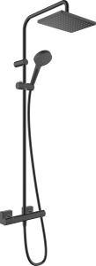 Termostatinė dušo sistema HANSGROHE Vernis Shape 230, 1 srovės, spalva - juoda matinė (matt black)