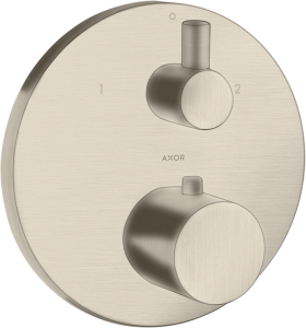 Dekoratyvinė dalis AXOR Uno potinkiniam termostatiniam maišytuvui, 2 funkcijų, šlifuoto nikelio spalvos (Brushed Nickel)