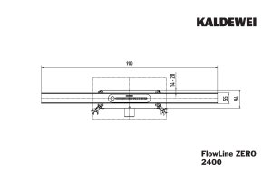 Grotelės latako Flowline ZERO 90mm, spalva - graphite brushed