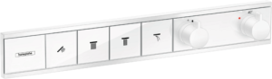 Dekoratyvinė dalis potinkiniam termostatiniam dušo maišytuvui HANSGROHE RainSelect, 4 funkcijos, spalva - balta matinė