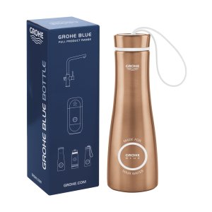 Termo gertuvė GROHE Blue 450ml , matinio rausvo aukso spalvos (Brushed Warm Sunset)
