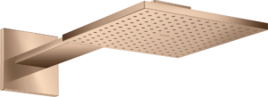Dušo galva su laikikliu iš sienos AXOR ShowerSolutions 250/250 1jet, poliruoto raudono aukso spalvos
