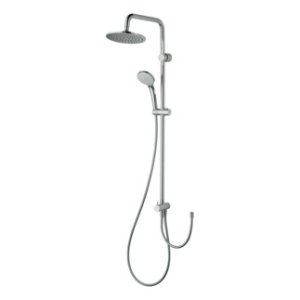 Dušo komplektas Idealrain Soft: lietaus galva Ø200, rankinis dušas Ø100, stovas 1051mm, žarna IdealFlex 1750mm