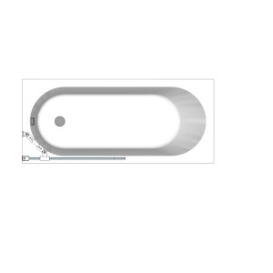 Vonios sienelė Brasta Glass MIJA 795-801x1500 matinis stiklas