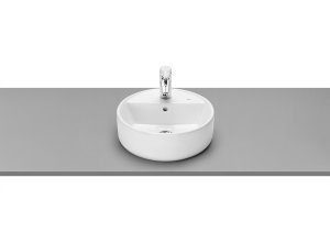 Praustuvas-dubuo Roca The Gap, matmenys: 400x400x130mm, su skyle maišytuvui, montuojamas ant stalviršio