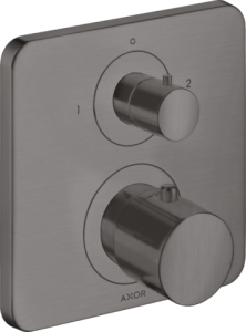 Dekoratyvinė dalis AXOR Citterio M potinkiniam termostatiniam maišytuvui, 2 funkcijų, šlifuoto juodo chromo spalvos (Brushed Black Chrome)