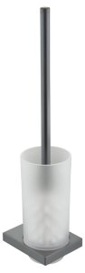 WC šepečio laikiklis Edition11 su WC šepečiu, brushed black chrome