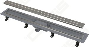 Dušo latakas Alcadrain APZ18 Simple su nerūdijančio plieno grotelėmis, 650 mm, plastikinis