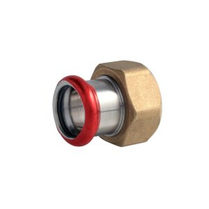 Perėjimas presuojamas M profilio laisva veržle + tarpinė EPDM plokščia jungtimi 1 1/4"-28