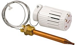 Kolektoriaus termostatinė galva su 2m ilgio kapiliaru ir jungtimi gilzei, 20-70°C GIACOMINI R462L1