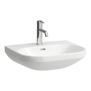 Praustuvas Laufen LUA 550x460x180 mm, su 1 anga maišytuvui viduryje, spalva - balta LCC (LAUFEN Clean Coat)