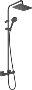 Termostatinė dušo sistema HANSGROHE Vernis Shape 230, 1 srovės, EcoSmart, spalva - juoda matinė (matt black)
