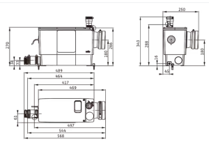 Perpumpavimo stotelė nuotekoms/fekalui Wilo DrainLift MINI3-XS/WC-EF