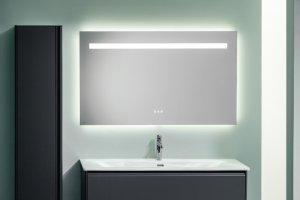Veidrodis Laufen LEELO 1200x30x700 mm, su aliuminio rėmu, su horizontaliu LED šviestuvu,3 lietimo jutikliai