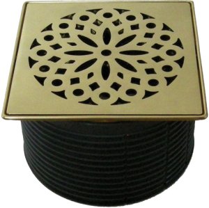 Uždedamas elementas D146mm, su nerūdijančio plieno rėmeliu ir grotelėmis 145x145mm/138x138