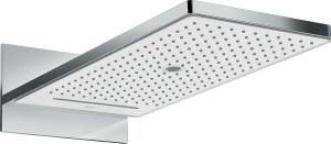 Dušo galva su laikikliu iš sienos HANSGROHE Rainmaker Select 580, 3 srovių, spalva - balta/chromo (white/chrome)