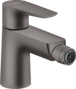 Bidė maišytuvas HANSGROHE Talis E su dugno vožtuvu, spalva - šlifuoto juodo chromo (brushed black chrome)