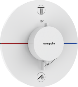 Dekoratyvinė dalis potinkiniam termostatiniam dušo maišytuvui HANSGROHE ShowerSelect Comfort S, 2 funkcijos, spalva - balta matinė