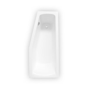 Kampinė asimetrinė vonia ROTH MINI 160x70 cm, dešinės pusės