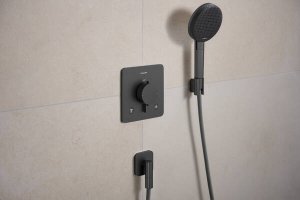 Dekoratyvinė dalis potinkiniam termostatiniam maišytuvui HANSGROHE Ecostat Comfort Q, 2 funkcijos, spalva - šlifuoto juodo chromo