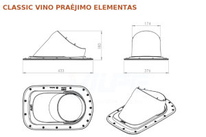 Praėjimo elementas Classic Vino antracito