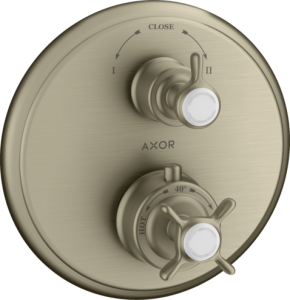Dekoratyvinė dalis potinkiniams termostatiniam maišytuvui AXOR Montreux, 2 funkcijų, šlifuoto nikelio spalvos (Brushed Nickel)