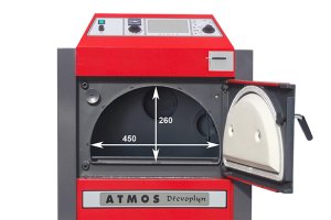Plieninis dujų generacinis kieto kuro katilas Atmos DC 18 S; 20kW