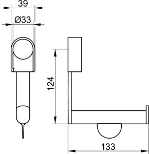 WC popieriaus laikiklis Plan chromas/aliuminio spalva