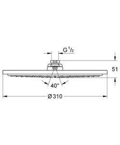 Potinkinė dušo galva GROHE Rainshower Cosmopolitan 310