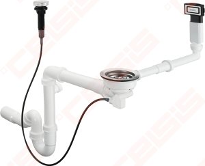 Automatinis sifonas Hansgrohe D16-11 su dugno vožtuvu granito plautuvėms, DN40/50