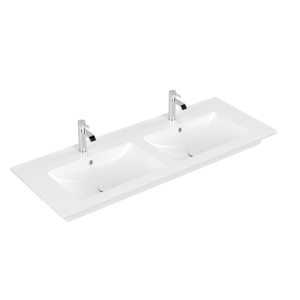 Praustuvas Villeroy & Boch Venticello 1300x500 2 skylės maišytuvui, dvigubas C+