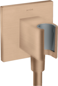 Dušo laikiklis su žarnos pajungimu AXOR ShowerSolutions, šlifuoto raudono aukso spalvos (Brushed Red Gold)