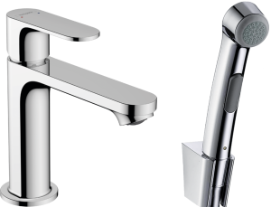 Praustuvo maišytuvas HANSGROHE Rebris S 110 su rankiniu bidė dušeliu, 1,6 m dušo žarna, spalva - chromo (chrome)