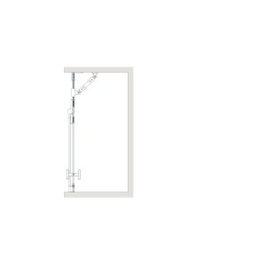 Dušo durys nišoms Brasta Glass INA PLIUS 997-1005x2000 skaidrus stiklas, aukso sp. profilis
