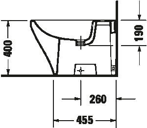 Pastatoma bidė Duravit Durastyle 370x630 mm