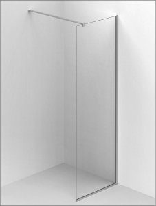 Sienelė dušo Extra Line 1200x2100 skaidrus stiklas su kryžmine atrama RT