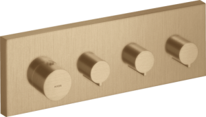 Dekoratyvinė dalis AXOR ShowerSolutions potinkiniam termostatiniam moduliui, 3 funkcijų, šlifuotos bronzos spalvos (Brushed Bronze)