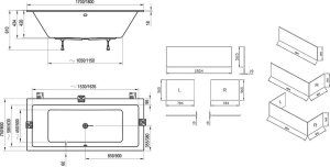 Vonia Ravak Formy 01 Slim, 170x75 cm